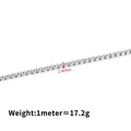 2.4mm polished silver stainless steel box chain necklace link for jewelry making - Steel