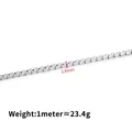 Silver stainless steel box chain 2.6mm width for DIY jewelry making and necklace - Steel