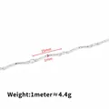 Silver stainless steel 15mm twisted bar chain link for DIY jewelry making - Steel Color Curved Link Chain