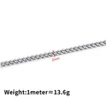 2mm silver stainless steel wheat chain for DIY jewelry making, 13.6g per meter - Silver Chopin Chain 2mm