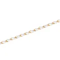 Gold stainless steel chain link with lavender enamel detail for DIY jewelry making - White
