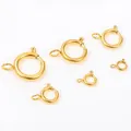 Fermoirs bouées en acier inoxydable doré de six tailles pour création de bijoux - 14mm / Or 18 carats