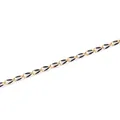 Golden stainless steel lip chain with black enamel drips for DIY jewelry making - Black