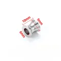 Edelstahl-Abstandsperle gebürstet mit 6 mm Innendurchmesser und 10 mm Gesamtlänge - Trompetenstil / 9x10x6mm / Stahlfarben