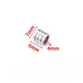 Zylindrische Edelstahl-Abstandshalterperle mit 3 Rillen, 7x6mm, 4mm Loch - 3 Rillen Stil / 7x6x4mm / Stahlfarben