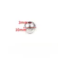 Polierte 10mm Edelstahl-Abstandsperle mit 3mm Loch für DIY-Schmuckherstellung - 10x3mm