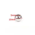 10mm silberne Edelstahlperle mit 5mm Loch für DIY-Schmuckherstellung - 10x5mm