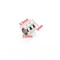 Silberne Edelstahl-Abstandshülse mit Gewinde für DIY-Schmuckherstellung - 5x6.5mm