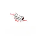 Polierte Sanduhr-Abstandsperle aus Edelstahl 8mm für DIY-Schmuckherstellung - 4x8x2mm