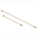 Roségoldene Edelstahl-Verlängerungskette mit zwei Karabinerverschlüssen für DIY-Schmuck - 5cm / Roségold