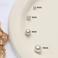 Perle di vetro grigio lucido per gioielli fai-da-te in 4mm, 6mm, 8mm e 10mm - 4mm / Grigio