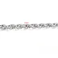 Polished silver stainless steel double woven chain link with 8.5mm width detail - Grid Pattern Double Woven Chain (B855) / Steel Color