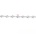 Cadena de trébol de acero inoxidable plateado de 5,5mm para creación de joyas DIY - Cadena de Trébol Cerrada
