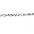Durable 7mm silver stainless steel double-woven curb chain for DIY jewelry making - Flat Twist Chain (B907) / Steel Color