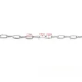 Chaîne ovale en acier inoxydable poli avec dimensions 7,7x3,3mm et épaisseur de 0,8mm - Chaîne Maille Forçat Ovale