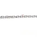 Silberne Kleeblatt-Edelstahlkette mit 6,2 mm breiten Blumen-Kettengliedern für Schmuck - Dicke Figur 8 Kreuz Blumenstil (B889) / Stahlfarben