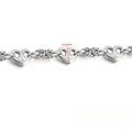 Edelstahl Gliederkette in Silber mit 12,5mm Herz-Anhängern für DIY-Schmuckherstellung - Keel Herz Link Stil (B890) / Stahlfarben
