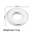 Silver polished stainless steel circle connector charm with 21.8mm diameter for DIY jewelry - Polished O-Shape Pendant 20x21.8mm