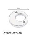 Polished 18mm stainless steel round disc pendant with double holes for jewelry DIY - Polished Double Hole Pendant 18mm