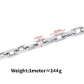 Polierte silberne Edelstahl-Panzerkette 7,6 mm Breite für DIY-Schmuckherstellung - 7.6x16mm / Stahlfarben