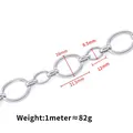 Poliertes silbernes Edelstahl-Ovalgliederkettchen für DIY-Schmuckherstellung 21.5mm - Große ovale Gliederkette / Stahlfarben