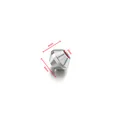 6mm silver polished stainless steel spacer bead with 2mm hole for DIY jewelry making - 6x4.8x2mm