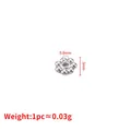 3mm silver stainless steel flower spacer beads for DIY jewelry making and bracelets - 3mm / Silver