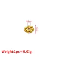 3mm golden stainless steel flower bead spacers for DIY jewelry with 0.8mm hole size - 3mm / Gold