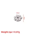 Silver stainless steel 4mm flower spacer bead with 0.8mm hole for DIY jewelry making - 4mm / Silver