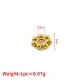 4mm gold 18k stainless steel flower spacer beads for DIY jewelry making supplies - 4mm / Gold