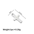 Poliertes Edelstahl-Kreuzanhänger 14,5x8mm für DIY-Schmuckherstellung und Halsketten - Mittlerer Kreuz Stil (A2285)