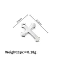 Polierter Kreuzanhänger aus Edelstahl 9,5x12,3mm für DIY-Schmuckherstellung - Klassischer Kreuz Stil (A2287)