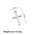 Polished stainless steel cross pendant 9.5x15.5mm charm for DIY jewelry making - Standard Polished Cross (15.5x9.5mm)