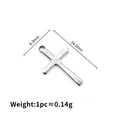 Poliertes Edelstahl-Kreuzanhänger-Set 14,5x9,3mm für DIY-Schmuckherstellung - Minimalistischer Kreuz Stil (A2289)