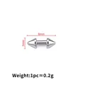 Silberner Edelstahl Doppelkegel-Anhänger für Punk-Halsketten und Schmuckherstellung - Double Spike Spike Style