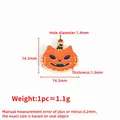 Colgante calabaza gato Halloween esmalte naranja con medidas acero inoxidable - 14.3mm x 14.2mm