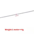 Durable 1.5mm stainless steel bead chain for DIY jewelry making in silver finish - Steel Color Ball Chain 1.5mm