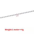 DIY silver stainless steel ball chain with 2mm beads for necklaces and bracelets - Steel Color Ball Chain 2mm