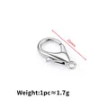Silver-tone 25mm alloy lobster clasp for DIY jewelry making - 25mm / Silver