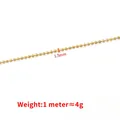 DIY 1,5mm goldene Edelstahl-Kugelkette Zubehör für Halsketten und Armbänder - Vakuum 18k Gold Kugelkette 1.5mm