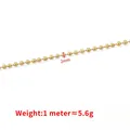 Goldene 2mm Edelstahl-Kugelkette DIY Schmuckzubehör mit poliertem Metall-Finish - Vakuum 18k Gold Kugelkette 2mm