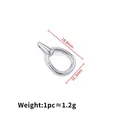 Poliertes Edelstahl Verbindungsstück in Tropfenform für Schmuckherstellung 18,9mm - Konischer O-Ring Anhänger / 1.2g (11.3x18.9mm) / Stahlfarben