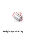 Silberne 2,5 mm Crimpperlen-Hülse aus Edelstahl für DIY-Schmuck und Drahtbefestigung - 100 Stück/Packung (2.5x2.5x2mm) / Stahlfarben