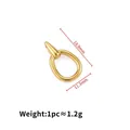 Vergoldeter Edelstahl-Knebelverschluss für DIY-Halsketten und Schmuckdesign - Konischer O-Ring Anhänger / 1.2g (11.3x18.9mm) / Gold