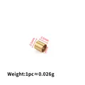 2,5 mm goldene Edelstahl-Quetschperlen für Schmuckherstellung und Drahtsicherung - 100 Stück/Packung (2.5x2.5x2mm) / Gold