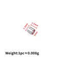 Polierten Silber-Edelstahl Quetschperlen für Schmuckherstellung 1,3mm mal 1,5mm - 100 Stück/Packung (1.5x1.3x1.0mm) / Stahlfarben
