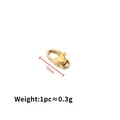 Polierter 10 mm goldener Karabinerverschluss aus Edelstahl für DIY-Schmuck - Klein / Gold