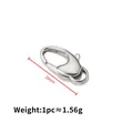 20mm polierter Edelstahl Karabinerverschluss für DIY Schmuck, Gewicht 1,56g - Groß / Stahlfarben