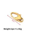 20mm goldener Edelstahl Karabinerverschluss für DIY-Schmuck mit Feder-Mechanismus - Groß / Gold