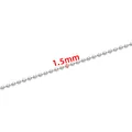 Polished silver stainless steel 1.5mm ball chain for DIY necklace making - 1.5mm